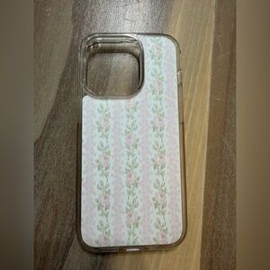 Floral Pattern Phone Case - Pink and Green